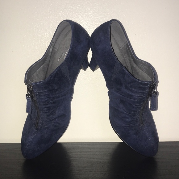Aerosole Vintage Heeled Booties Deep Blue - Picture 5 of 5